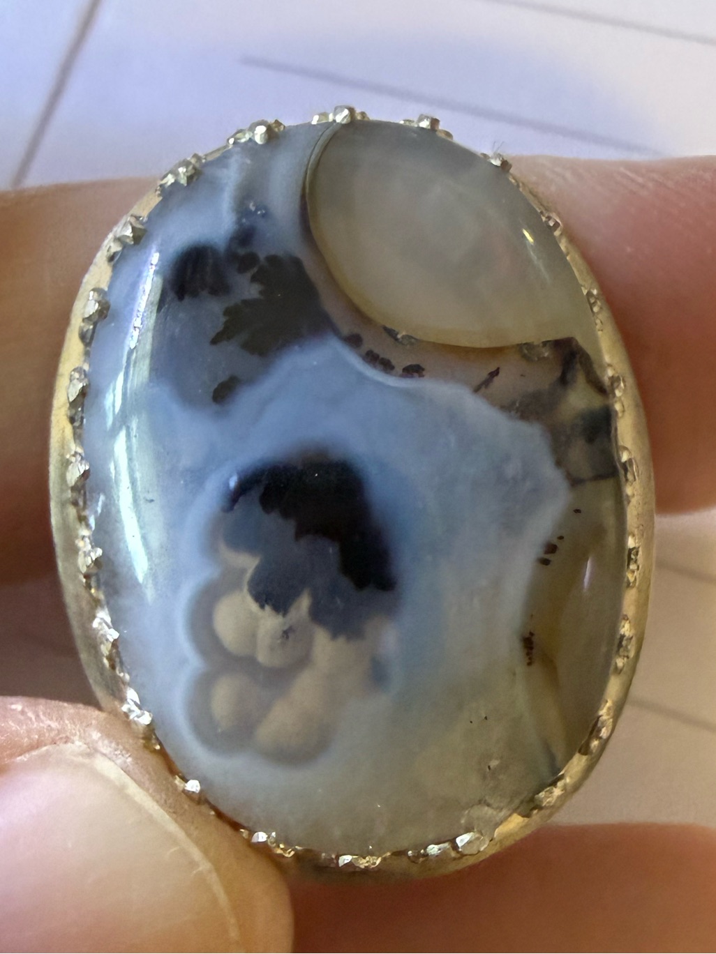 Dendritic Opal Statement Silver Ring